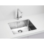 stainless steel undermount basin KOMBINO 50, 50x40x19.5 cm, waste 3 1/2´´, satin finish. Drain is not included