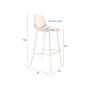 Barstool Franky Velvet Old Pink