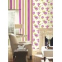 WALLPAPER "ROMANCE STRIPE PINK/GREEN"