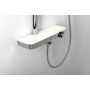 Duke shower system with shelf, chrome/white