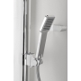 Duke shower system with shelf, chrome/white