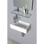 cast marble basin Amarok, 40x22 cm, faucet on left