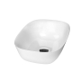 cast marble basin Reiko, worktop mount, white