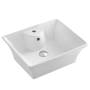 Ceramic countertop washbasin Square1 49,5x41,5x19,5 cm, white