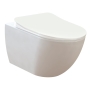 rimfree wall hung toilet Free, white, without seat