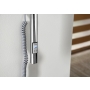 Electric towel rack with timer, round 150x1500 mm, 30W, stainless steel