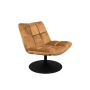 Lounge Chair Bar Velvet Golden Brown