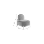 Lounge Chair Polly Grey