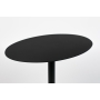 Side Table Snow Black Oval