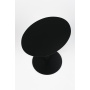 Side Table Snow Black Oval