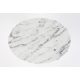 Side Table Snow Marble Oval