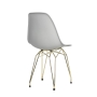 chair Alexis, light grey, golden metal "Y" feet