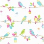 Hoopla Pretty Birds SidewallBlue