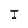 Hypnotising Round Dining Table Black