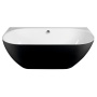 PAGODA Cast Marble Bath 170x85x58cm, Black/White