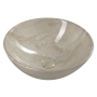 DALMA ceramic washbasin 42x42x16,5 cm, beige, click-clack not included