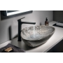 DALMA ceramic washbasin 58.5x39x14 cm cm, grey, click-clack not included