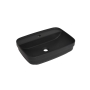 Countertop inset washbasin Tribeca 60x43x15 cm, black mat