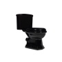 black Retro wc compact, S-trap, chromed fittings 