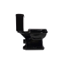 black Retro wc compact, S-trap, chromed fittings (101304+ 108104+ 750990)
