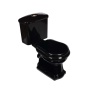 black Retro wc compact, S-trap, golden fittings (101304+ 108104+ 750991)