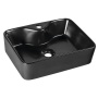 BALENA Counter Top Ceramic Washbasin dia 48x13,5x37 cm, black mat