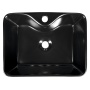 BALENA Counter Top Ceramic Washbasin dia 48x13,5x37 cm, black mat