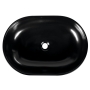 CALEO Counter Top Ceramic Washbasin dia 59x41.5x14 cm, black mat
