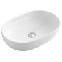 CALEO Counter Top Ceramic Washbasin dia 60.5x42x14 cm, white