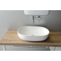 CALEO Counter Top Ceramic Washbasin dia 60.5x42x14 cm, white