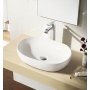 CALEO Counter Top Ceramic Washbasin dia 60.5x42x14 cm, white