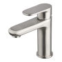 basin mixer Drop brushed steel, without click-clack