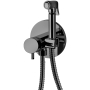 built in bidet mixer Suvi Round, mat black (hot and cold water connection)