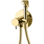 built in bidet mixer Suvi Round, shiny gold (hot and cold water connection)