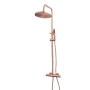 Thermostatic rain shower set Caral, brushed copper (PVD)