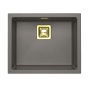 SINK ALVEUS QUADRIX 50 Steel G04M P-U, with gold color fitings  ( 1108037 + 1127152 + 1103421 + 1110854)