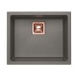 SINK ALVEUS QUADRIX 50 Steel G04M P-U, with copper color fitings ( 1108037 + 1127155 + 1105242 + 1113996)