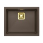 SINK ALVEUS QUADRIX 50 Chocolate G03M P-U, with bronzed color fitings ( 1108036 + 1127154 + 1103611 + 1110855)