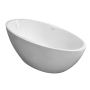 Oval freestanding acrylic bathtub 170x78 matt white