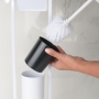 metal  toilet paper and  brush holder, white