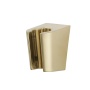 plastic shower head holder, brushed brass