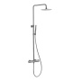 rain shower set with thermostatic mixer Cherry, brushed steel