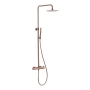 rain shower set with thermostatic mixer Cherry, brushed rose gold
