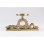 Keep The Snakes Away Block Candle Holder Gold