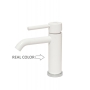 basin mixer Form A with movable spout and bidet spray, mat white