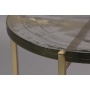 Side Table Vidrio Brass