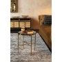 Side Table Vidrio Brass
