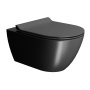 PURA Wall Hung Toilet, Swirlflush, 55x36 cm, black mat