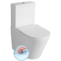 rimless wc kompakt Pako, universaalne trapp, 2-süsteemne, ilma istmeta