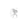 Office Chair Junzo Rib Light Grey